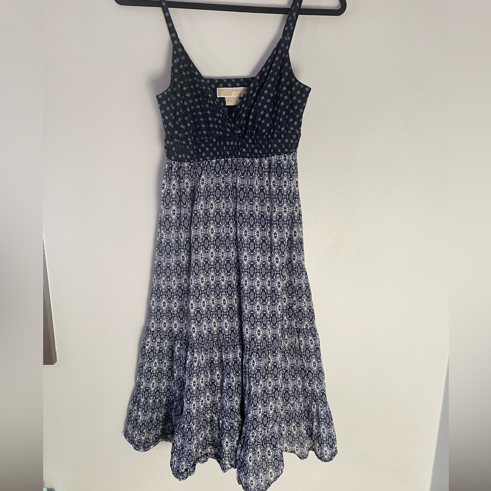 MICHAEL Michael Kors Black and Gray Geometric Dress